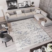 Tapiso Troya Vloerkleed Woonkamer Slaapkamer Beige Impressie Design Eyecatcher Interieur Stijlvol Woonsfeer Modern Trendy Duurzaam Hoogwaardig Tapijt Maat - 140x200