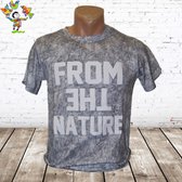 Kinder tshirt Nature grijs 6 -s&C-110/116-t-shirts jongens
