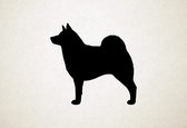 Noorse Elandhond - Silhouette hond - M - 60x63cm - Zwart - wanddecoratie