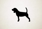 Beagle - Silhouette hond - M - 60x77cm - Zwart - wanddecoratie