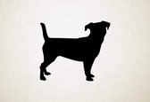 Jack Russel Terrier - Silhouette hond - XS - 24x28cm - Zwart - wanddecoratie