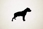 Amerikaanse Pitbull Terrier - Silhouette hond - M - 58x81cm - Zwart - wanddecoratie
