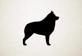 Schipperke - Silhouette hond - S - 45x46cm - Zwart - wanddecoratie