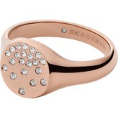 Skagen Dames Dames Ring Stainless Steel Glass Stone 50 Roségoud 32018396