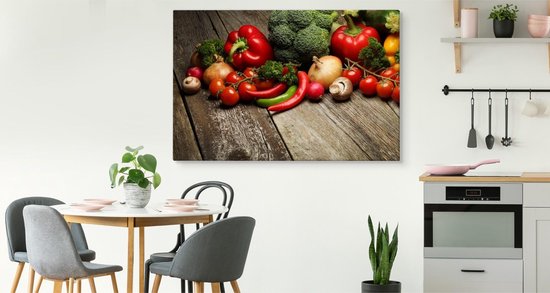 Peinture - Légumes pour le déjeuner, sain, impression premium