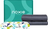 Noxie Premium Verzwaringsdeken Kind 4 KG & Supersoft Hoes Bundel - Weighted Blanket - 100x150 cm - Grijs & Dino