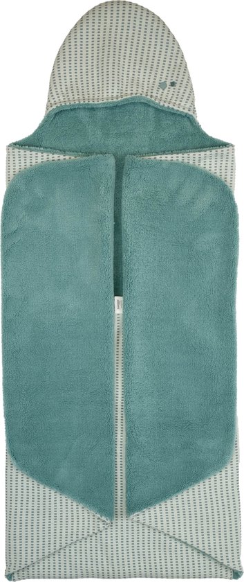 Snoozebaby Wikkeldeken Trendy Wrapping - organic katoen - geschikt voor alle autostoelen groep 0 - 90x110cm - Smokey Green groen