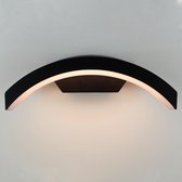 Buitenlamp - Wandlamp buiten - Badkamerlamp - Myra - Zwart - IP54 - Geïntegreerd LED 12 watt - 3000K modern warm wit