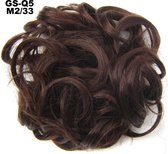 Cheveux Wrap, extensions de cheveux Brazilian chignon brun / rouge M2 / 33 #