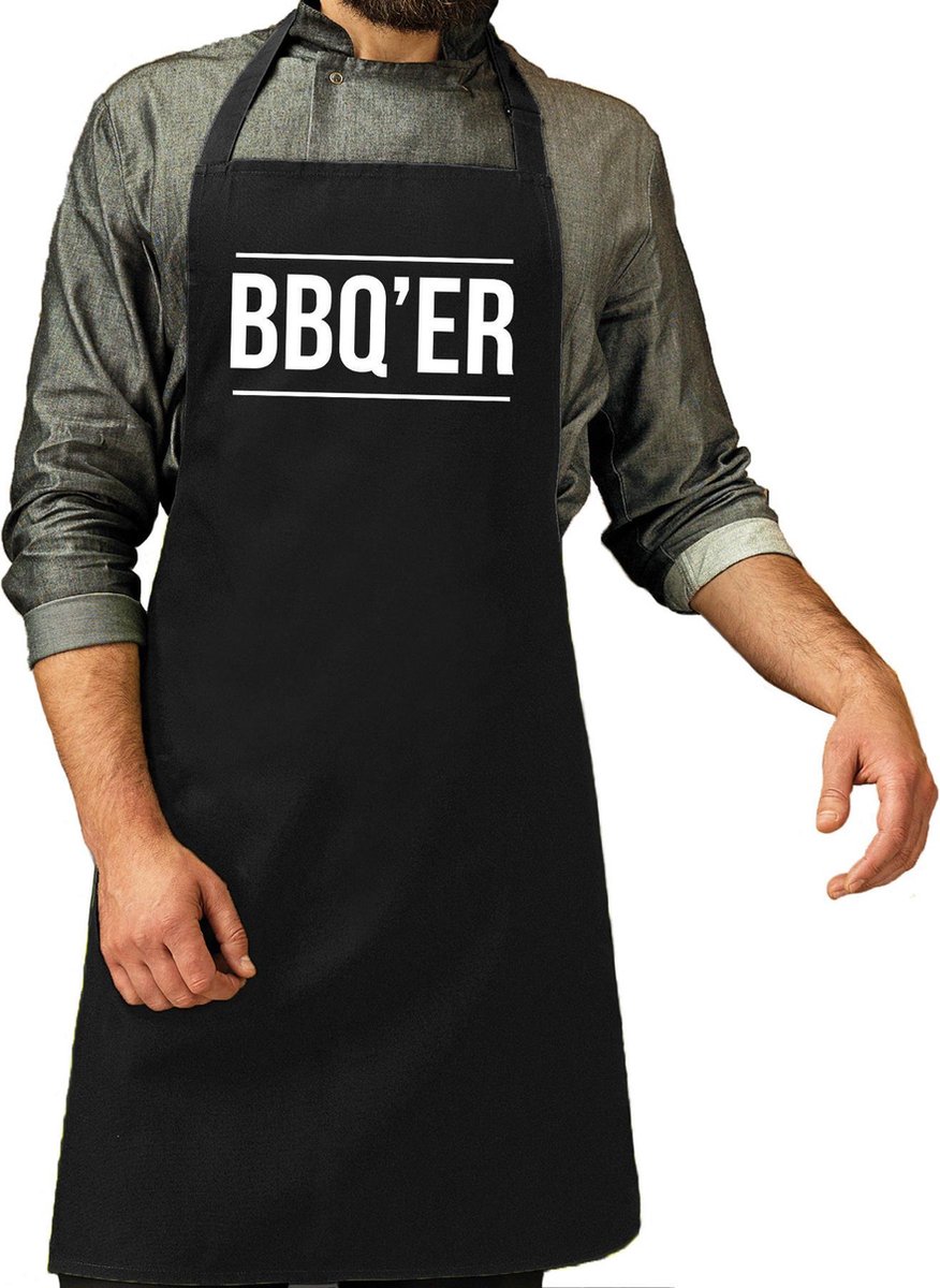 BBQ-ER barbecueschort heren zwart