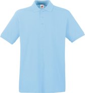 Lichtblauw polo shirt premium van katoen voor heren - Polo t-shirts voor heren L (EU 52)