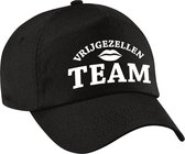 1x Zwart vrijgezellenfeest petje Vrijgezellen Team dames - Vrijgezellenfeest vrouw artikelen/ petjes