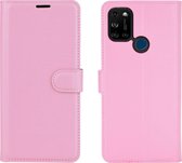 Wiko View 5 Plus Hoesje - Mobigear - Classic Serie - Kunstlederen Bookcase - Roze - Hoesje Geschikt Voor Wiko View 5 Plus