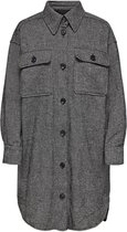 Jacqueline de Yong Jas Jdydonna Long Shacket Otw Qiq 15234149 Black/salt & Pep Dames Maat - S