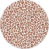 Muurcirkel leopard terracotta Ø 120 cm / Forex