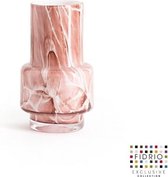 Design vaas Nuovo - Fidrio MAUVE - glas, mondgeblazen bloemenvaas - hoogte 18 cm