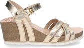 Panama Jack Vera shine dames snadaal met sleehak - Goud - Maat 41