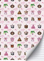 Schrift A4 Emoji Girls gelijnd