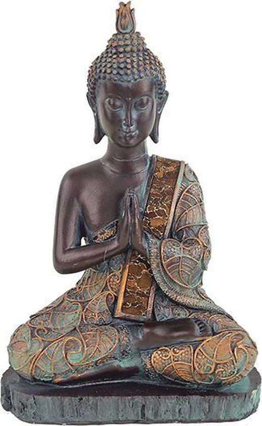 Boeddha in gebed finish Thailand - 15x10x23 - 380 - Polyresin | bol.com