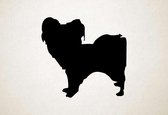 Silhouette hond - Papillon - S - 45x47cm - Zwart - wanddecoratie