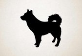 Silhouette hond - Alaskan Klee Kai - S - 45x48cm - Zwart - wanddecoratie