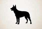 Silhouette hond - Australian Kelpie - Australische Kelpie - M - 60x66cm - Zwart - wanddecoratie