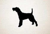 Silhouette hond - Welsh Terrier - Welsh Terrier - XS - 24x30cm - Zwart - wanddecoratie