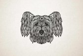 Line Art - Hond - Skyeterrier - S - 45x57cm - Zwart - geometrische wanddecoratie