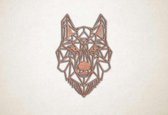 Line Art - Wolf 9 - M - 88x60cm - Multiplex - geometrische wanddecoratie