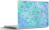 Laptop sticker - 15.6 inch - Blauw - Licht - Abstract - 36x27,5cm - Laptopstickers - Laptop skin - Cover
