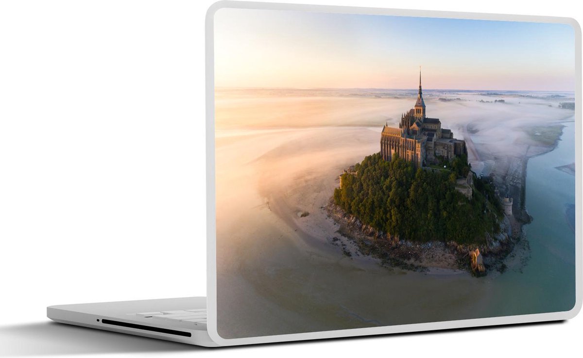 Afbeelding van product SleevesAndCases  Laptop sticker - 12.3 inch - Kasteel - Frankrijk - Mist