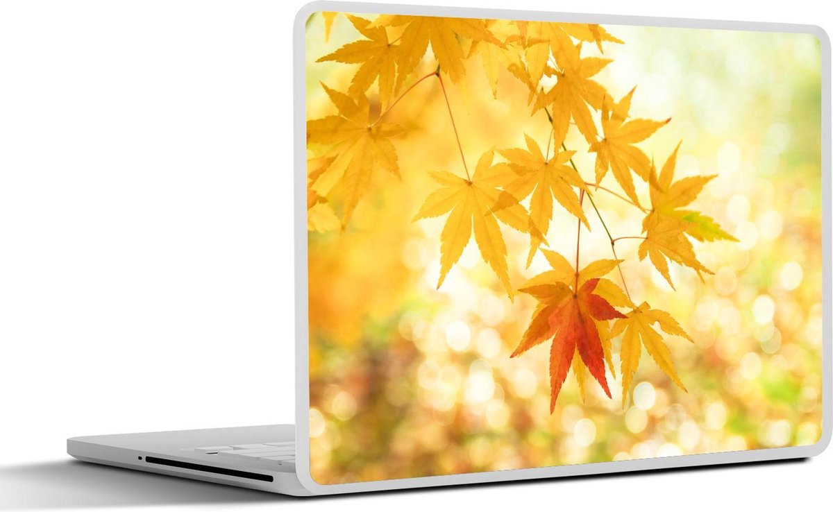 Afbeelding van product SleevesAndCases  Laptop sticker - 14 inch - Japanse esdoorn bladeren tijdens de herfst