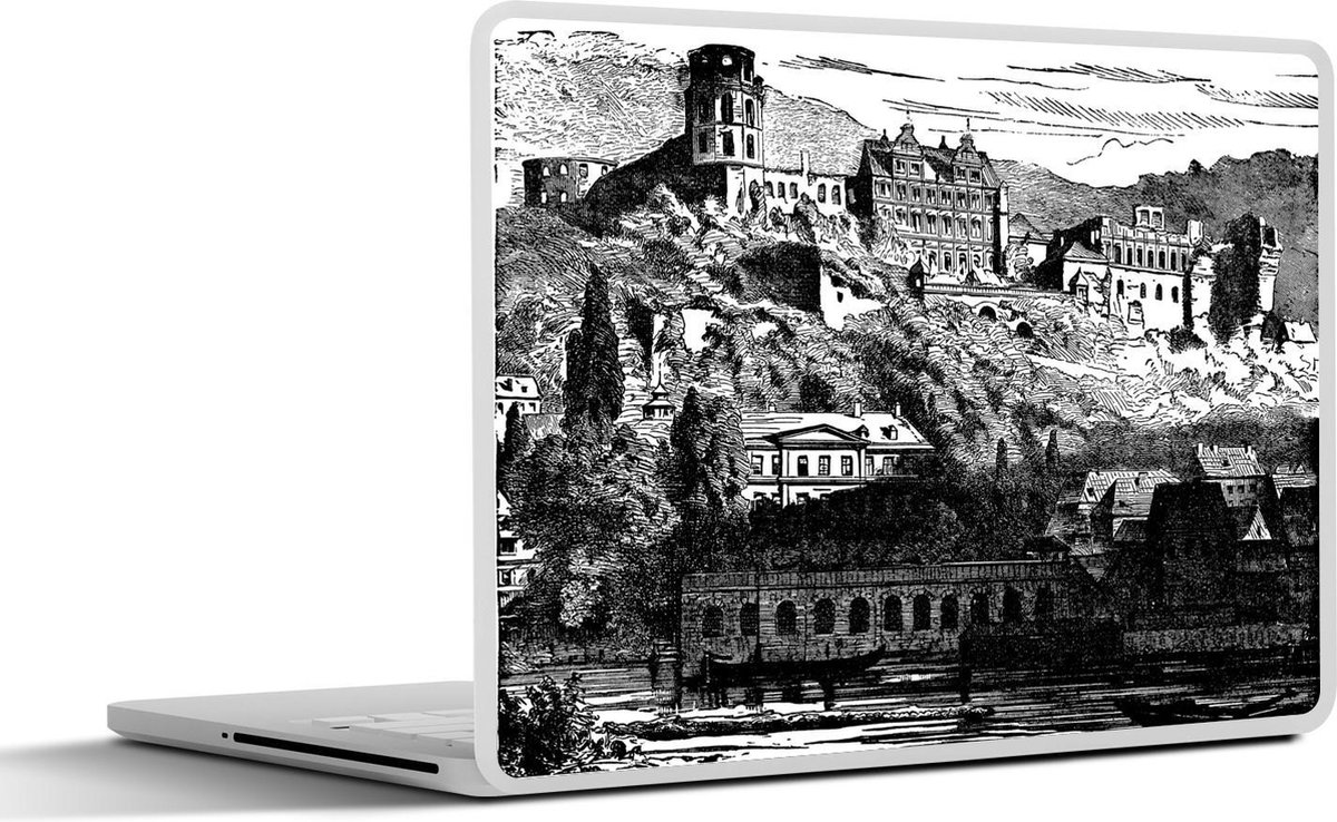 Afbeelding van product SleevesAndCases  Laptop sticker - 10.1 inch - een kasteel bij het Duitse Heidelberg