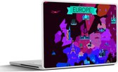 Sticker ordinateur portable - 13,3 pouces - Carte - Europe - Architecture