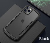 schokbestendig hoesje geschikt voor Apple iPhone 11 Pro Max - zwart + glazen screen protector