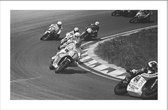 Walljar - Motorraces Zandvoort '77 - Zwart wit poster met lijst