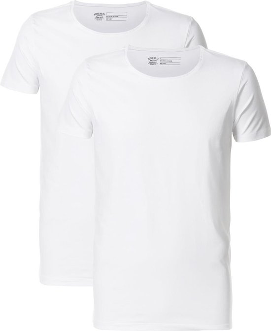 Petrol Industries - Heren 2-pack Basic T-shirts Ronde Hals - Wit - Maat XL