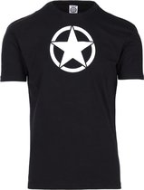 Fostex T-shirt zwart met witte ster US Army
