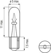 Lamp 12V-1.2W WEDGE-T5