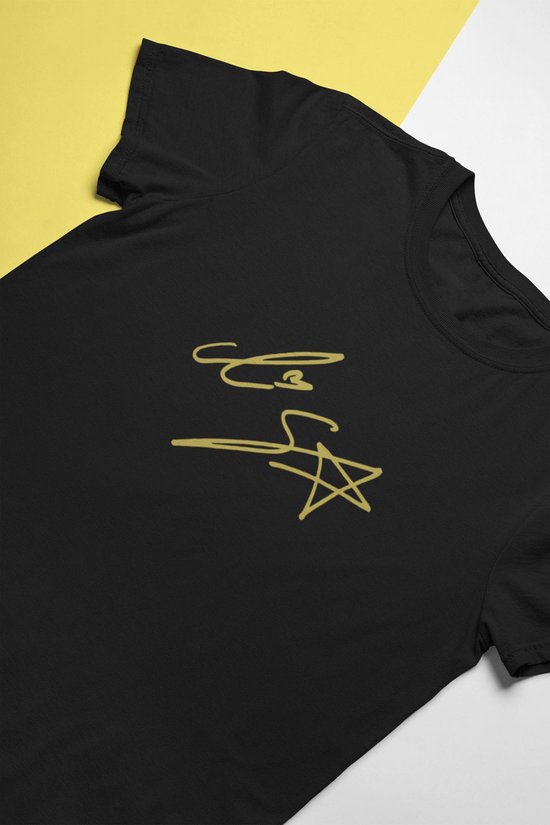 BlackPink Lisa Signature T-Shirt | Fan Sign Love | In Your Area | Maat XL Zwart