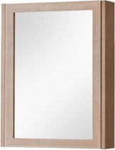 Spiegelkast Badkamer Eiken 50 cm - Biba - Luxe Badkamer Spiegel Kast – Badkamerkast met Spiegel - Perfecthomeshop