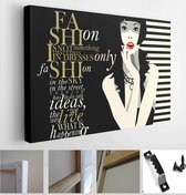 Quote with fashion style pop art woman. vector illustration - Modern Art Canvas - Vertical - 519340435 - 50*40 Horizontal