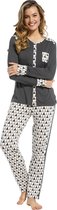 Pastunette dames pyjama Modern Triangle  - 52 - Grijs