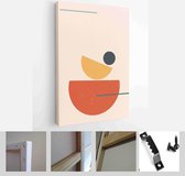 Collection of contemporary art posters in pastel colors. Abstract paper cut geometric elements , shapes and strokes, dots - Modern Art Canvas - Vertical - 1723905808 - 50*40 Vertic