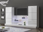 Tv-meubel Lyra, hoogglanswit, 280 × 45 × 142 cm