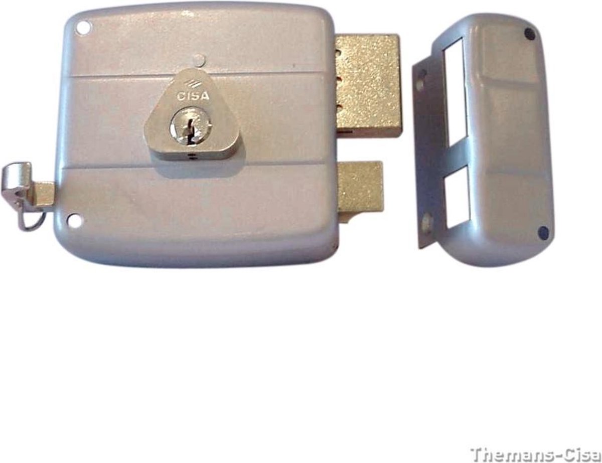 Cisa Oplegdeurslot - losse buitencilinder - knop binnen - doornmaat 50 mm - zilver - din links naar binnen