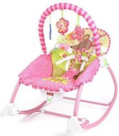 Baby Wipstoel - Zinaps L68102 Deluxe 2 in 1 Swing Seat met muziekfunctie Roze -  (WK 02124)