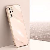 Voor Huawei P30 Pro XINLI Straight 6D Plating Gold Edge TPU Shockproof Case (roze)