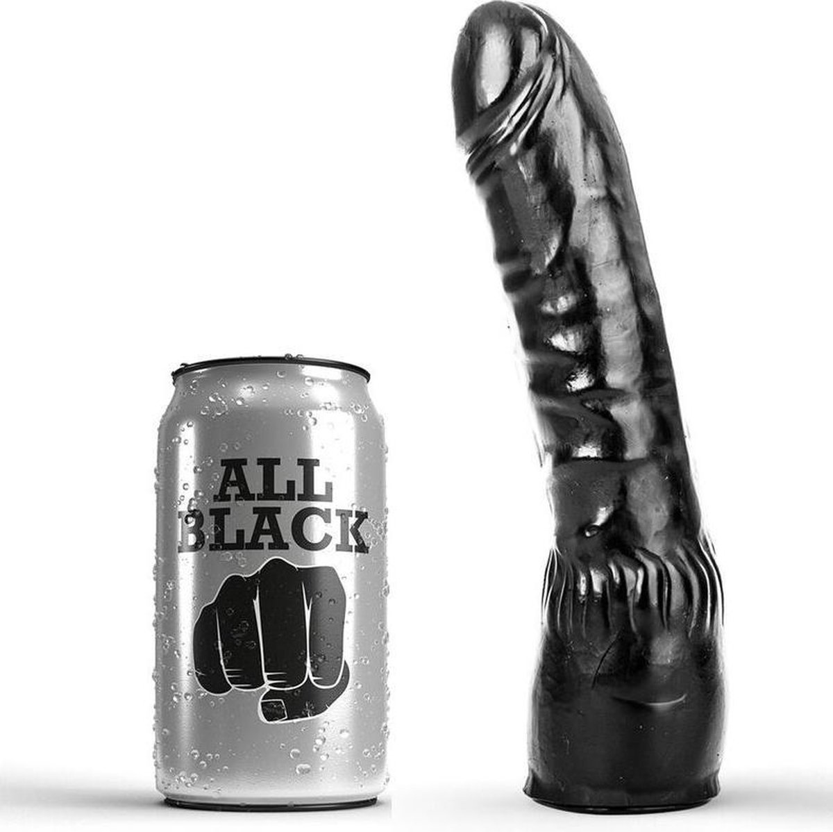 Goedkoopste All Black Anaal Dildo 20 cm - zwart