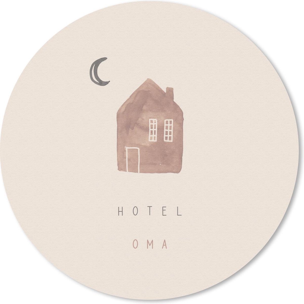 Muismat rond 30x30 cm - Mousepad Hotel oma - Quotes - Oma - Spreuken - Ronde muismatten